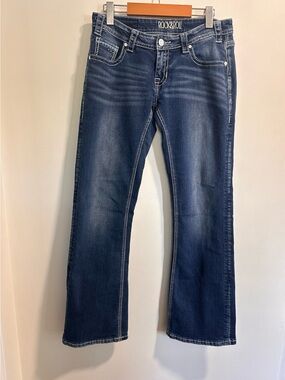 Dark Blue Bootcut Jeans - Women's Rock&Roll